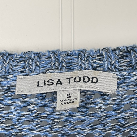 LISA TODD Marble Twist Cashmere Blend Sweater in Blue - Picture 5 of 8
